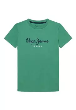 Футболка с принтом NEW ART Pepe Jeans, цвет jungle green
