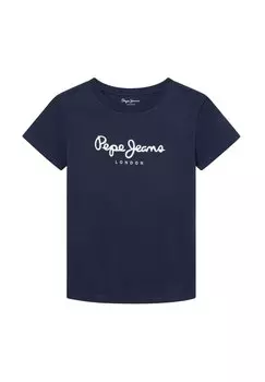 Футболка с принтом NEW ART Pepe Jeans, цвет dulwich blue