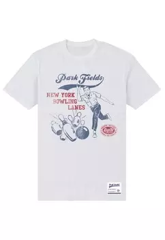 Футболка с принтом NEW YORK BOWLING Henry Tiger, белый