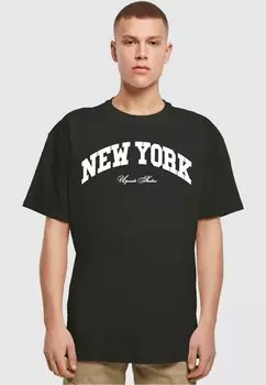 Футболка с принтом NEW YORK COLLEGE Upscale by Mister Tee, цвет black
