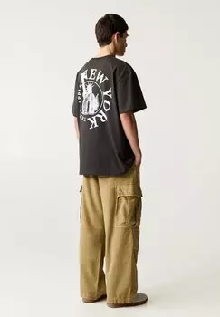 Футболка с принтом NEW YORK GRAPHIC PULL&BEAR, черный