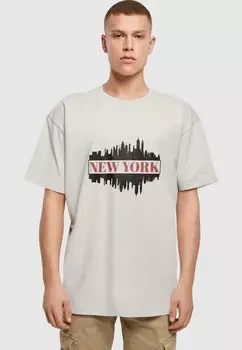 Футболка с принтом NEW YORK HEAVY OVERSIZE Merchcode, цвет lightasphalt
