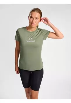 Футболка с принтом Newline, зеленый