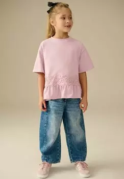 Футболка с принтом Next, фуксия