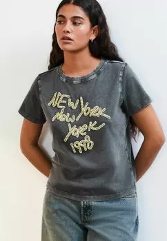 Футболка с принтом Next, серый