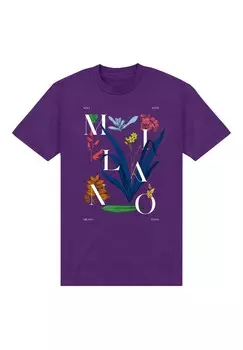 Футболка с принтом NEXT STOP MILAN Henry Tiger, фиолетовый