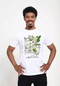 Футболка с принтом NEXT STOP OKINAWA Henry Tiger, белый