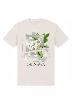 Футболка с принтом NEXT STOP OKINAWA Henry Tiger, кремовый