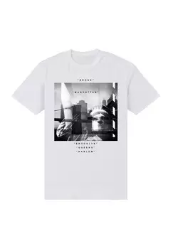 Футболка с принтом NEXT STOP THE FIVE BOROUGHS Henry Tiger, белый
