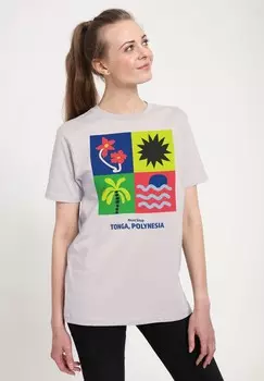 Футболка с принтом NEXT STOP TONGA Henry Tiger, кремовый