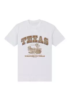 Футболка с принтом NEXT STOP WELCOME TO TEXAS Henry Tiger, белый