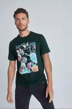 Футболка с принтом Next, зеленый