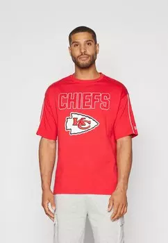 Футболка с принтом NFL KANSAS CITY CHIEFS HERITAGE GRAPHIC TEE - Club wear New Era, красный