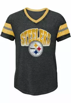 Футболка с принтом NFL WAVE PITTSBURGH STEELERS Outerstuff, цвет dark grey