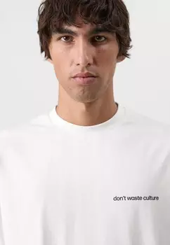 Футболка с принтом NIA UNISEX Don't Waste Culture, белый