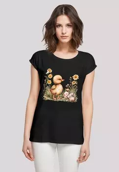 Футболка с принтом NIEDLICHE ENTEN OSTEREIER F4NT4STIC, черный