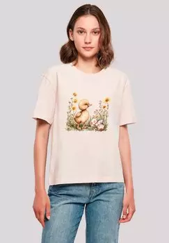 Футболка с принтом NIEDLICHE ENTEN OSTEREIER F4NT4STIC, розовый