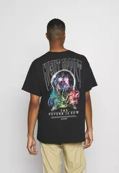 Футболка с принтом Night Addict, черный