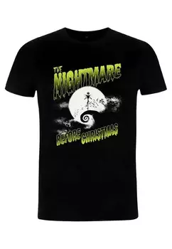 Футболка с принтом NIGHTMARE BEFORE CHRISTMAS SPOOKY NIGHTMARE UNISEX Disney, черный