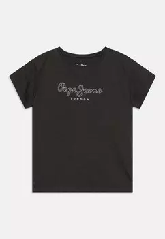 Футболка с принтом NINA Pepe Jeans, цвет infinity grey