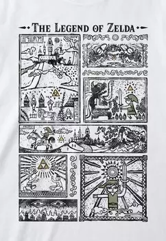 Футболка с принтом NINTENDO LEGEND OF ZELDA DRAWINGS Henry Tiger, белый