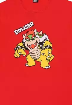 Футболка с принтом NINTENDO SUPER MARIO BOWSER Henry Tiger, красный