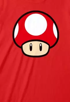 Футболка с принтом NINTENDO SUPER MARIO POWER UP MUSHROOM Henry Tiger, красный