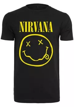 Футболка с принтом Nirvana Lithium Tee Merchcode, черный
