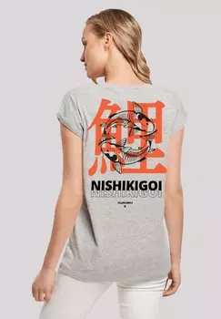 Футболка с принтом NISHIKIGOI KOI JAPAN GRAFIK F4NT4STIC, серый