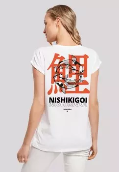 Футболка с принтом NISHIKIGOI KOI JAPAN GRAFIK F4NT4STIC, белый