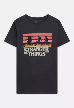 Футболка с принтом Nkfasina Fashion Stranger Things Ss Name it, черный