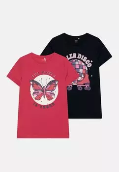 футболка с принтом Nkfbeate 2 Pack Name it, цвет rethink pink