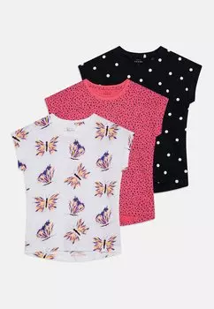 Футболка с принтом NKFVIGGA 3 PACK Name it, цвет camellia rose/packbright white/dark sapphire