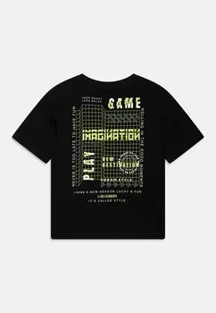 Футболка с принтом NKMKLIPPER LOOSE Name it, черный