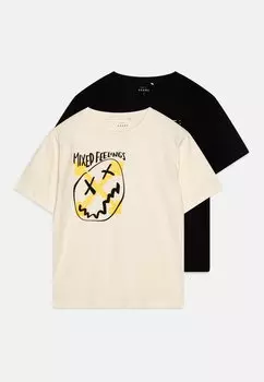 Футболка с принтом NKMVAGNO 2 PACK Name it, цвет black/jet stream