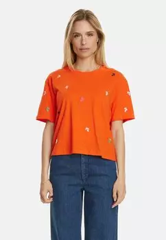 Футболка с принтом Nmph, красный