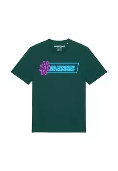 Футболка с принтом NO EXCUSES watapparel, темно-зеленый