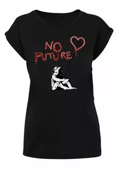 Футболка с принтом NO FUTURE Merchcode, цвет black