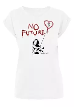 Футболка с принтом NO FUTURE Merchcode, цвет white