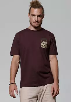 Футболка с принтом NO PAIN NO GAIN watapparel, темно-красный