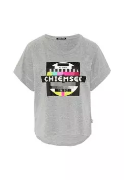 Футболка с принтом NO SIGNAL CHIEMSEE, цвет Neutral Gray Melange