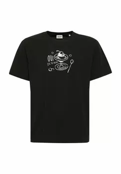 Футболка с принтом NOLAN Solid, черный