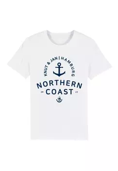 Футболка с принтом NORDSEE KNUT JAN HAMBURG F4NT4STIC, белый