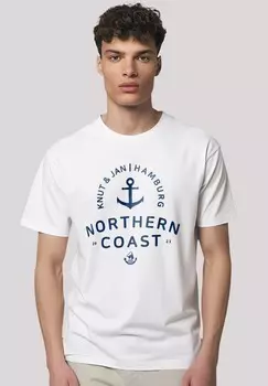 Футболка с принтом NORDSEE KNUT JAN HAMBURG F4NT4STIC, белый