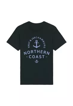 Футболка с принтом NORDSEE KNUT JAN HAMBURG F4NT4STIC, черный