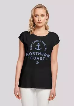 Футболка с принтом NORDSEE KNUT & JAN HAMBURG F4NT4STIC, черный