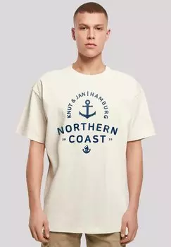 Футболка с принтом NORDSEE KNUT & JAN HAMBURG F4NT4STIC, песочный