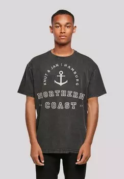 Футболка с принтом NORDSEE KNUT JAN HAMBURG F4NT4STIC, черный