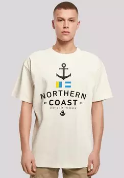 Футболка с принтом NORDSEE NORDIC COAST KNUT JAN HAMBURG F4NT4STIC, песочный