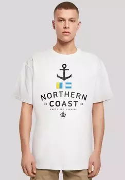 Футболка с принтом NORDSEE NORDIC COAST KNUT JAN HAMBURG F4NT4STIC, белый